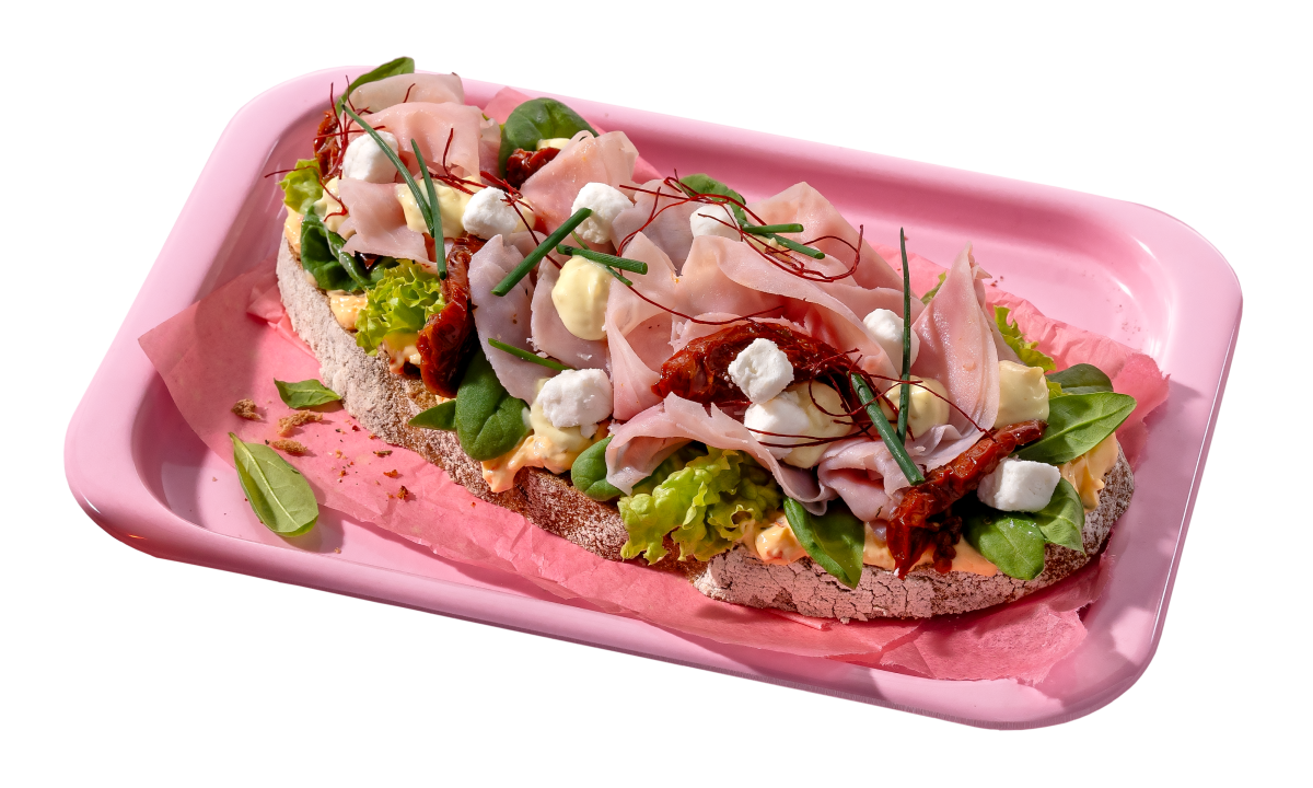 Sandwich aus Tablett
